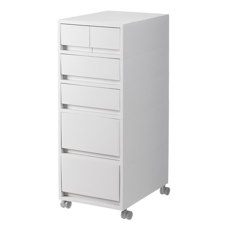 Amazon.co.jp: 霜山 5段 デスクワゴン キャビネット サイドワゴン